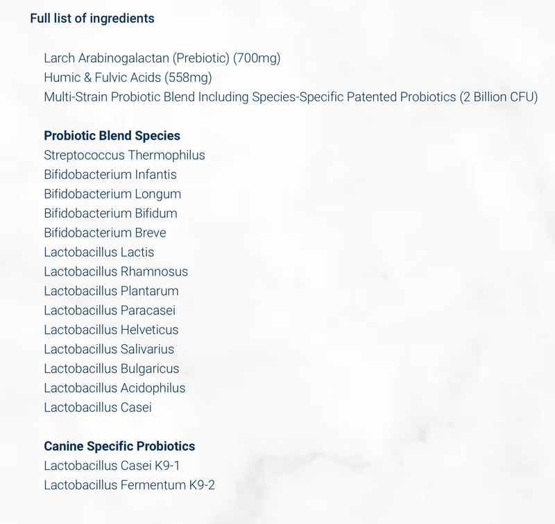 Fido's Flora - Species Specific Probiotic