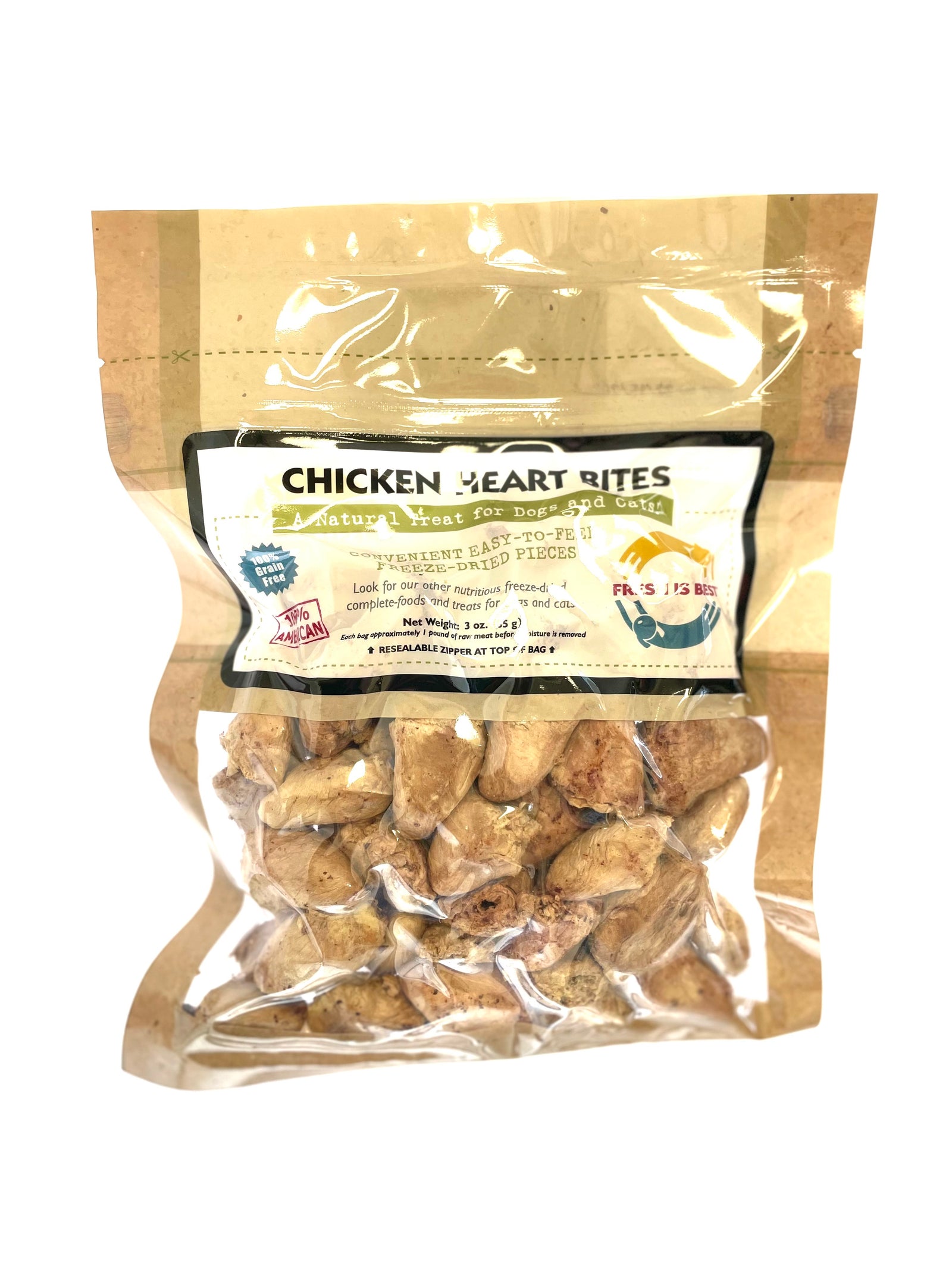 Shops raw chicken hearts for cats